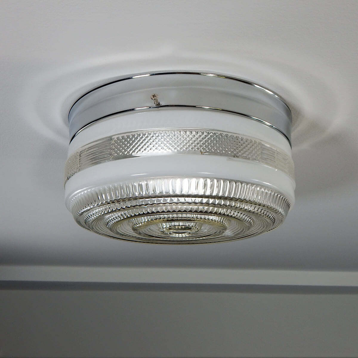 8 Inch Flush Mount Pan Fixture Fitter / Shade Holder / Base