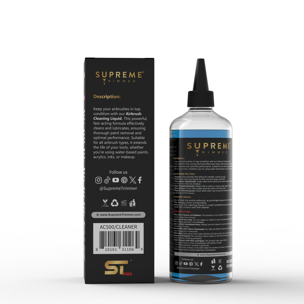 Supreme Trimmer Airbrush Cleaner 500ML | Multi-purpose Solution AC500