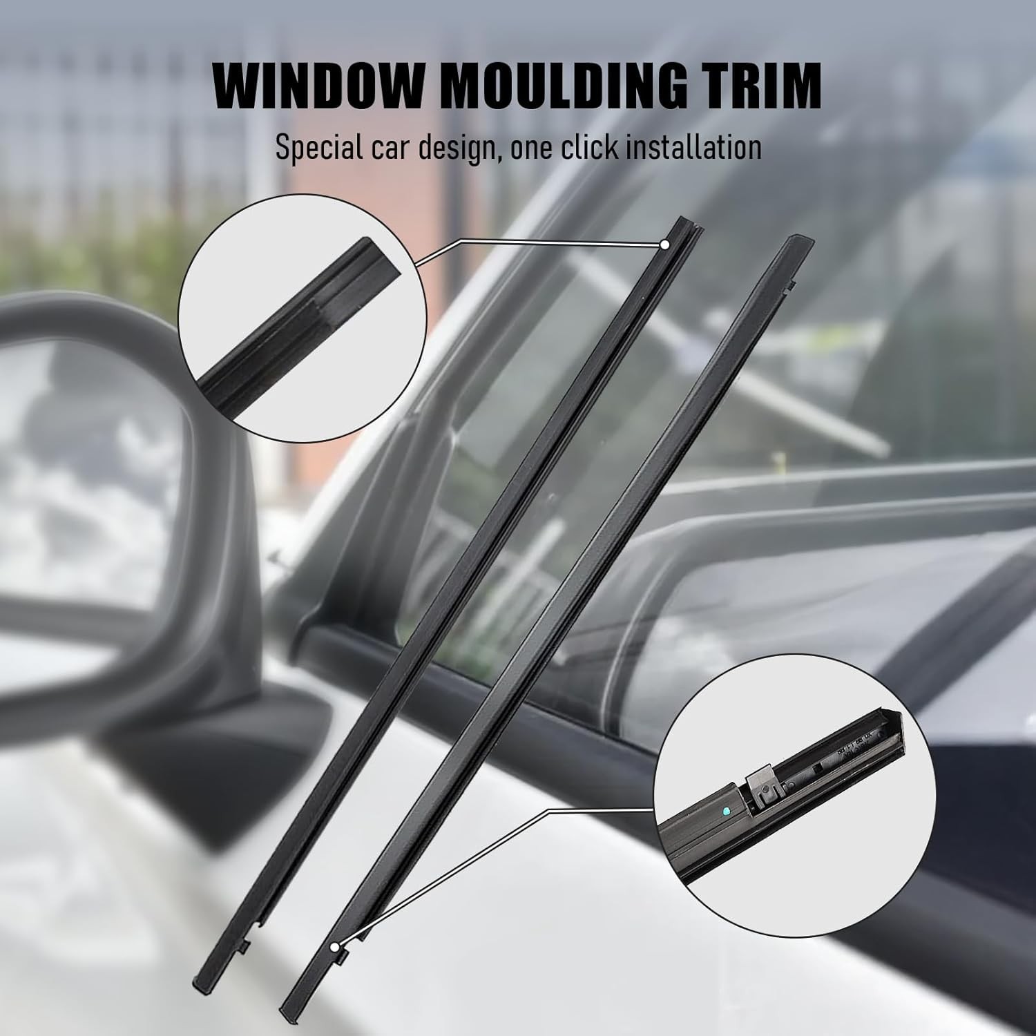Car Window Weather Stripping Molding Trim Belt,Compatible with Honda Civic 2016