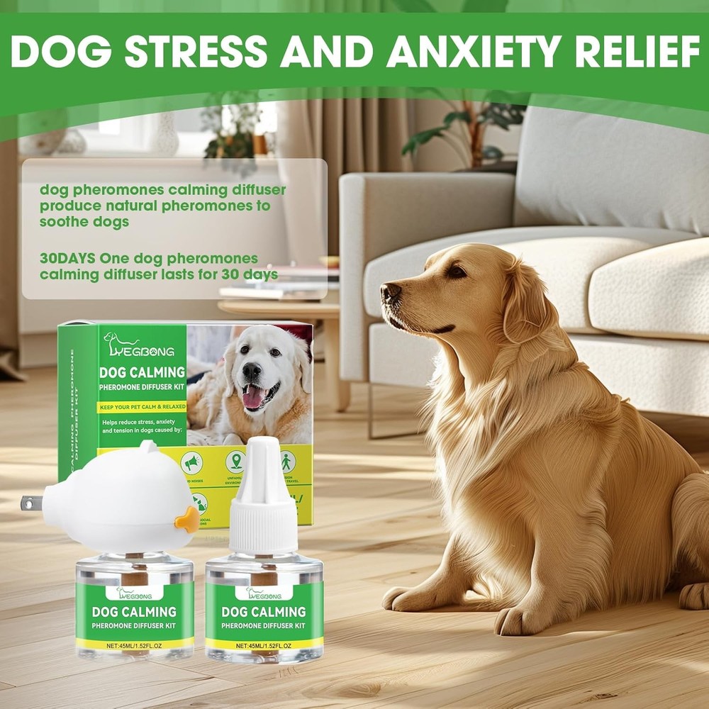 Nodfens Dog Calming Diffuser Pheromone Dog Peeing Diffuser, 1 Plug in+ 1 Pack 45