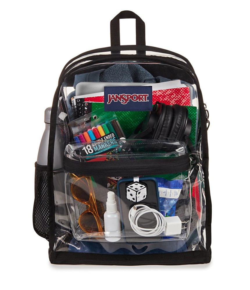 JanSport Clear Pack – 25.5L Transparent Backpack, Large Main Large,