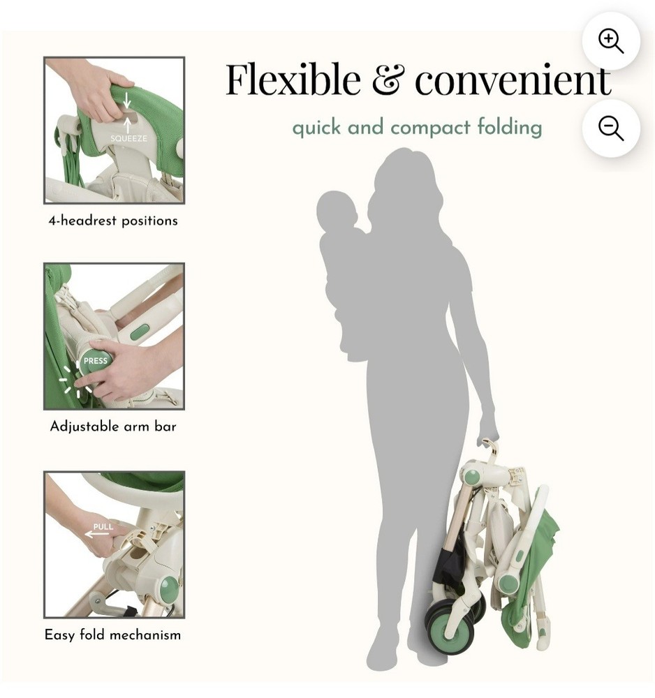 Evolur Velo Rider Stroller, Caviar