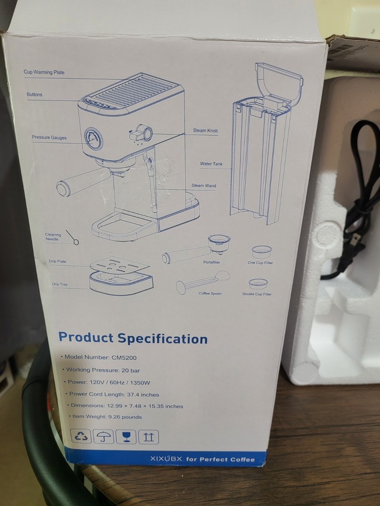 Xixubx Expresso Coffee Maker Machine