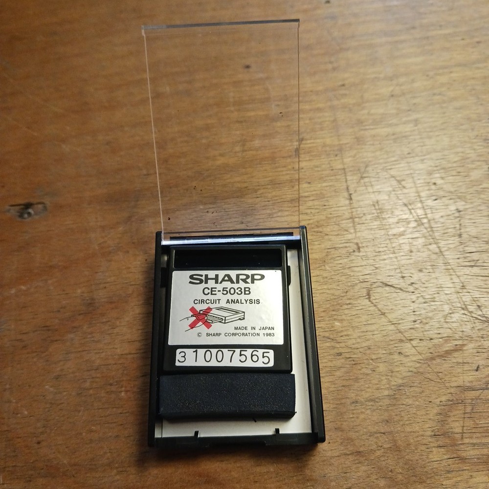 SHARP CE-503B Circuit Analysis Data Card Pocket Computer 31007565