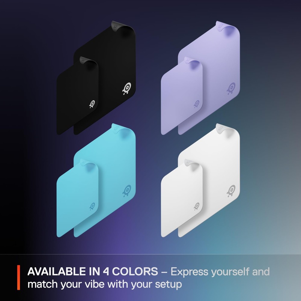 SteelSeries QcK Cloth Gaming Mouse Pad - Micro-Woven Surface - Optimized Trackin