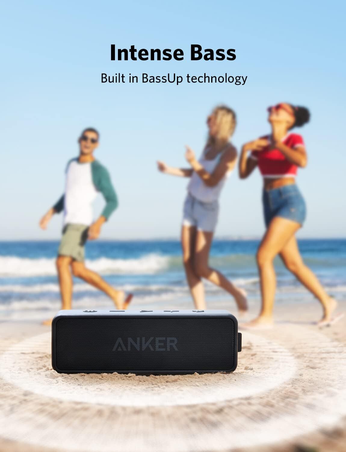 Anker Soundcore 2 Wireless Bluetooth Speaker Bass Dual-Driver IPX7 12W|Refurbish