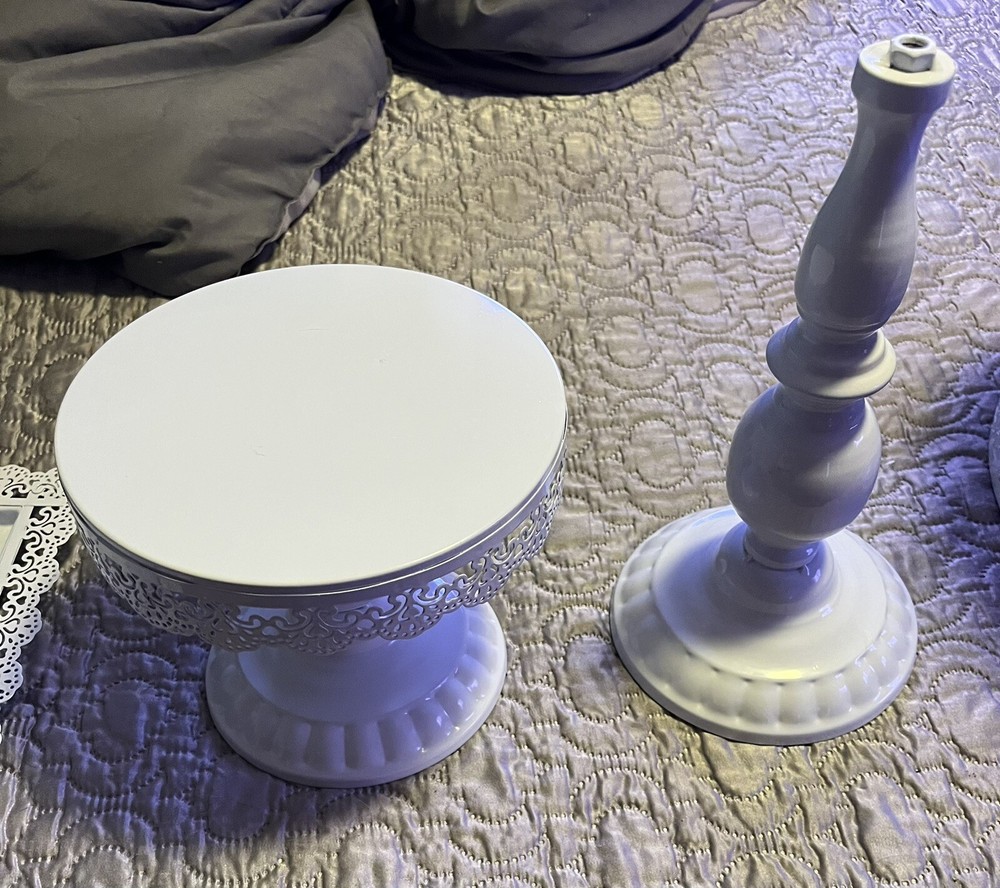 Cake & Cupcake Stands White Metal