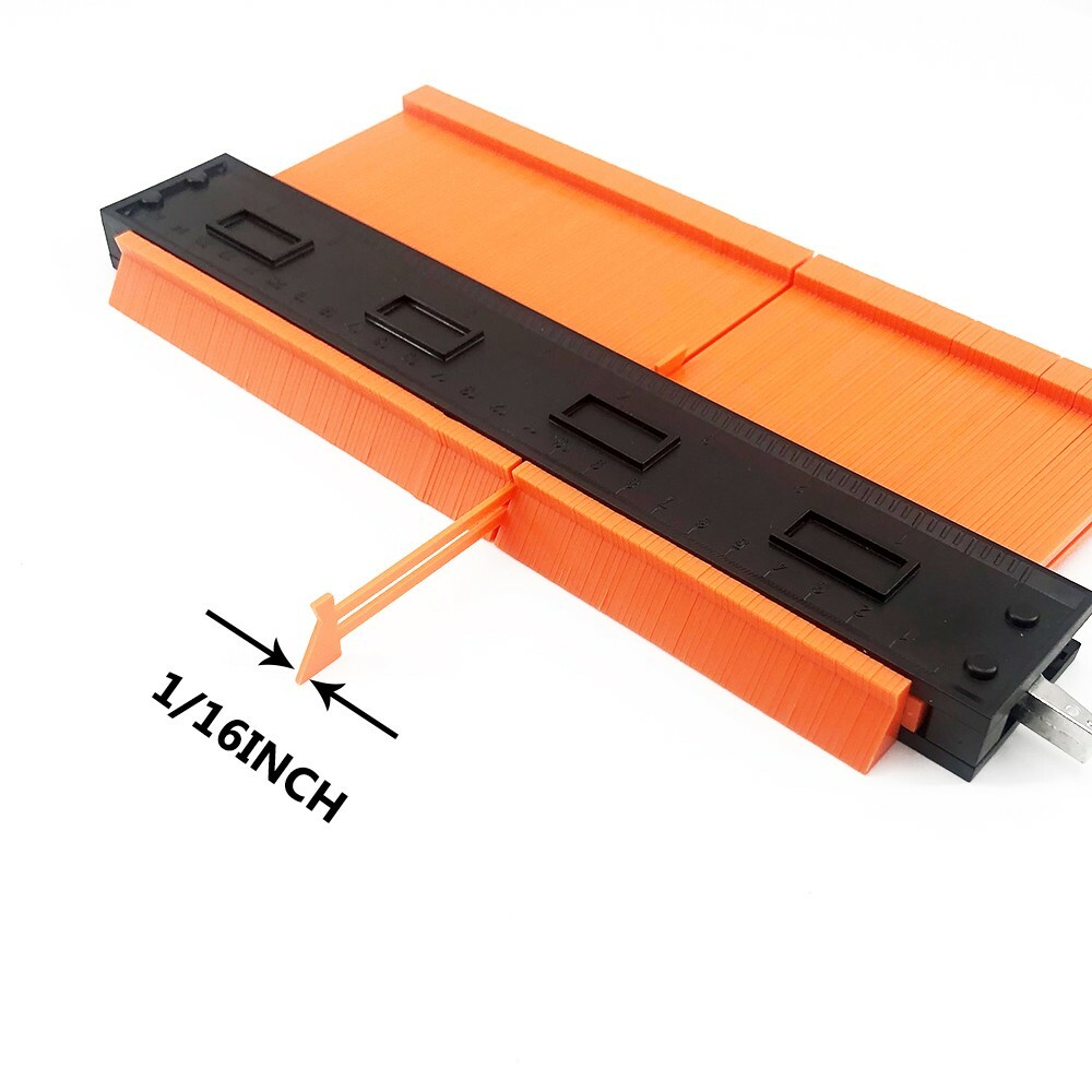 Contour Gauge Shape Duplicator with lock 10 inch + Angle Ruler
