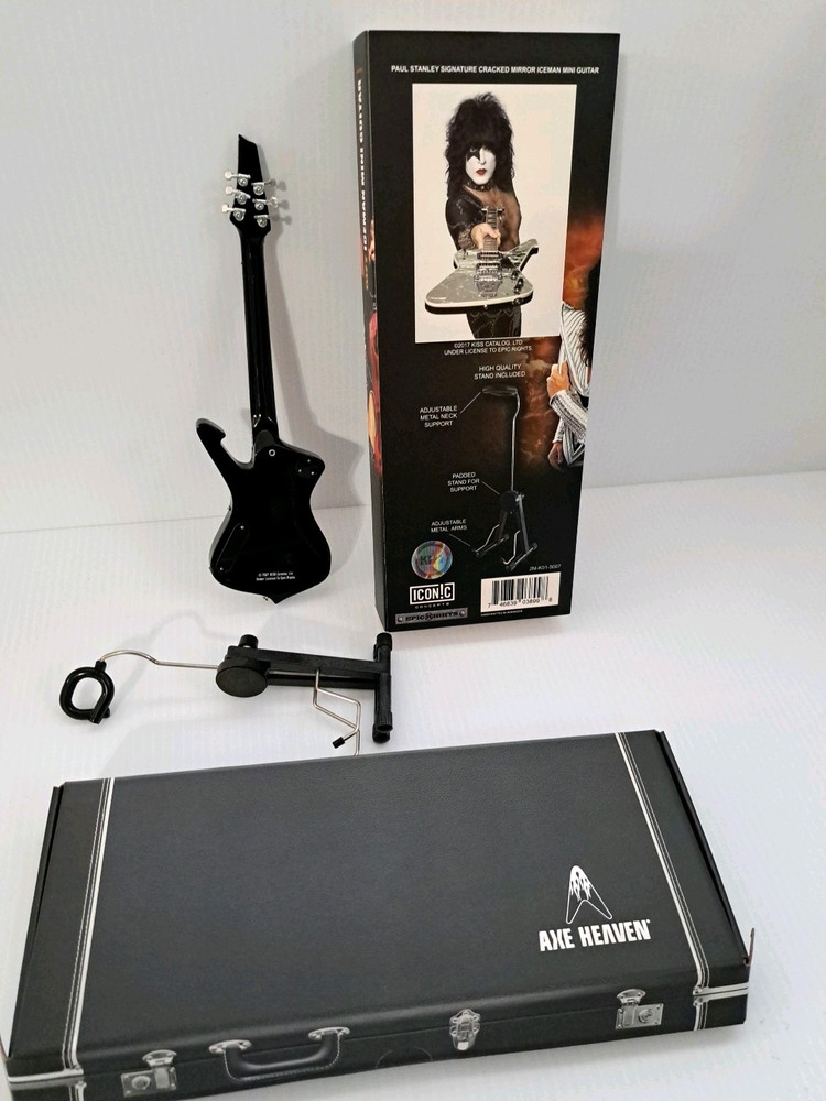 Kiss Mini Guitar Axe Heaven Iceman Collectible