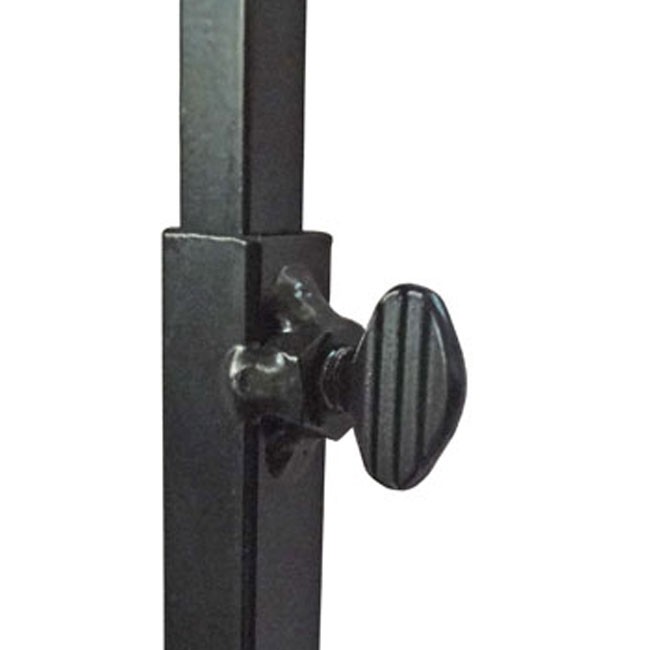 Erva Adjustable Four Hanger Shepherd Hook, Black, 4.5' to 7'