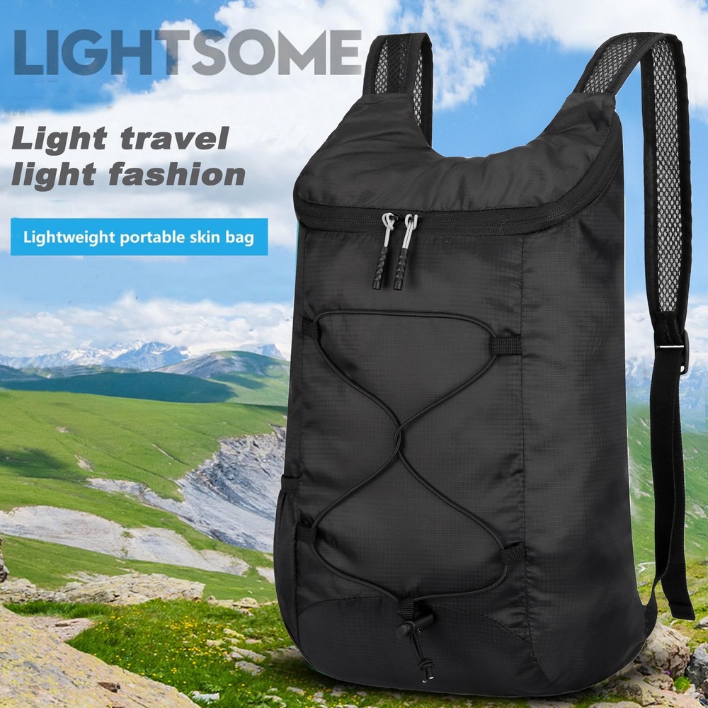 levayhill 16L Lightweight Foldable Hiking-Backpack Small Small, Black