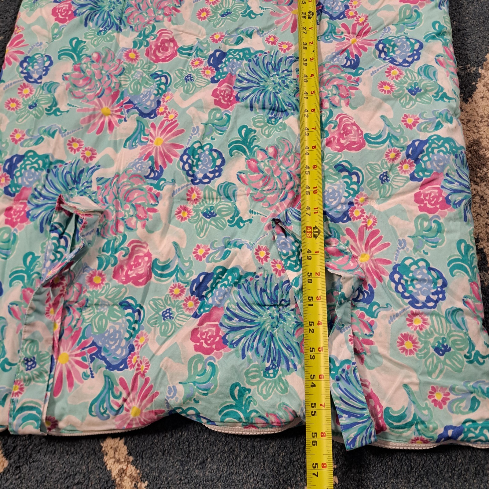 Lilly Pulitzer Pottery Barn Kids Nap Mat Sleep Bag Floral Blue Pink Multi Color