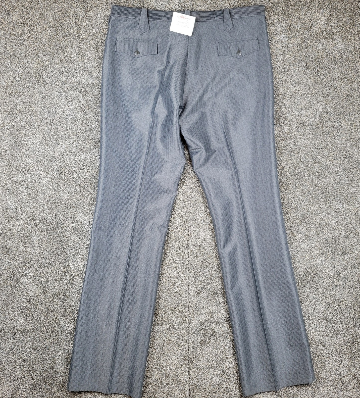 Vintage Pagano West Dress Pants Mens 40 Gray Westerner Swedish Wrap Unhemmed NWT