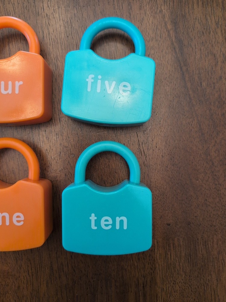 Number Learning Locks & Keys Educational Learning Incomplete *Missing Lock #2*