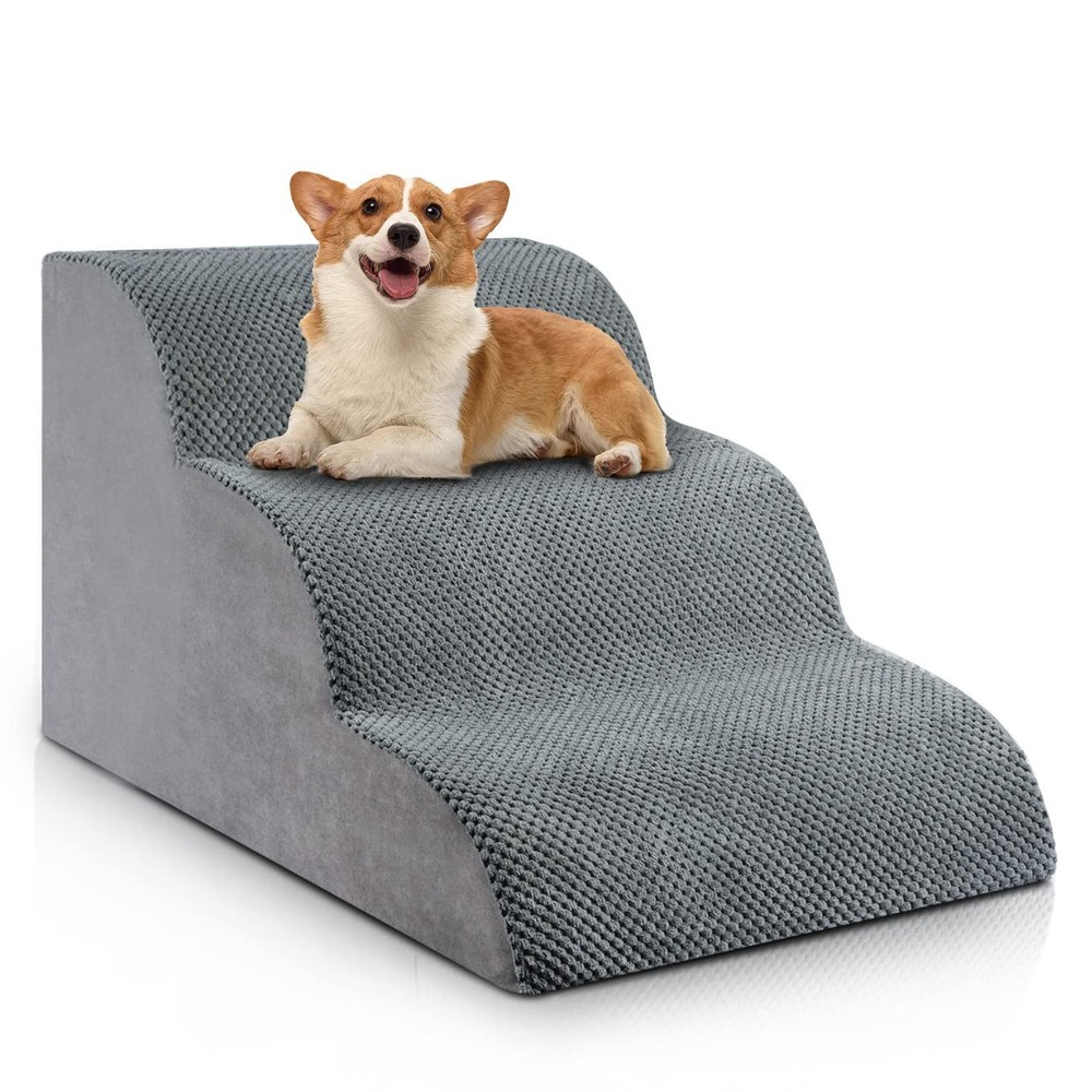Dog Stairs for Small Dogs 3-Step High Beds Couch Pet Steps Non-Slip Stable