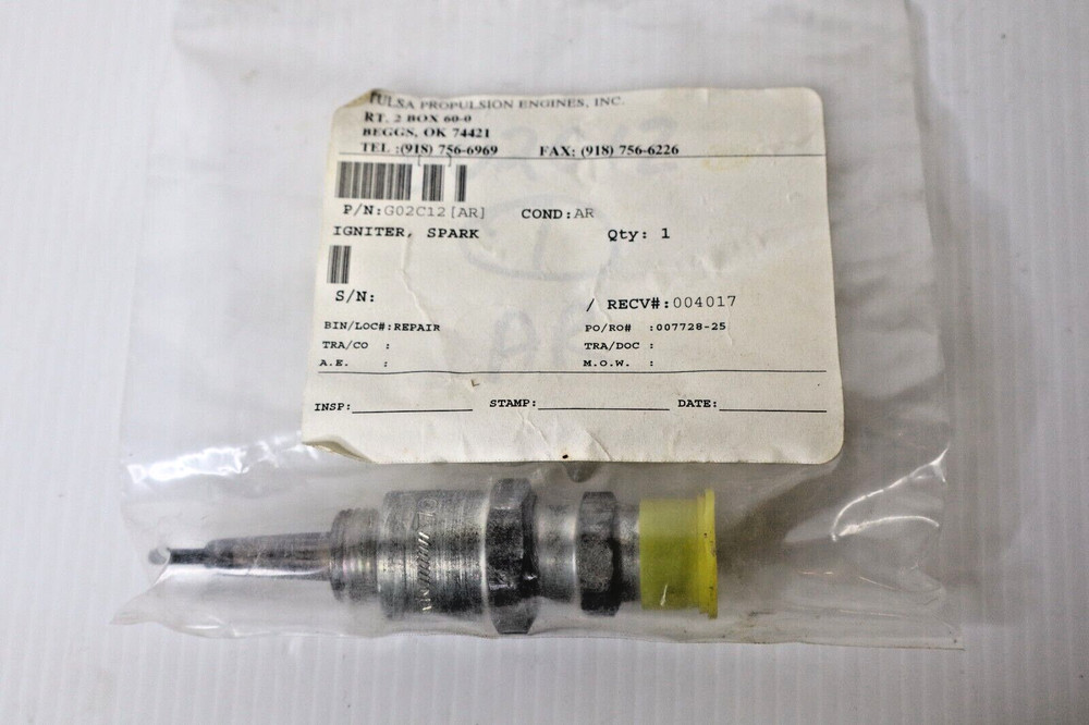 G02C12 Aircraft Igniter Spark Plug