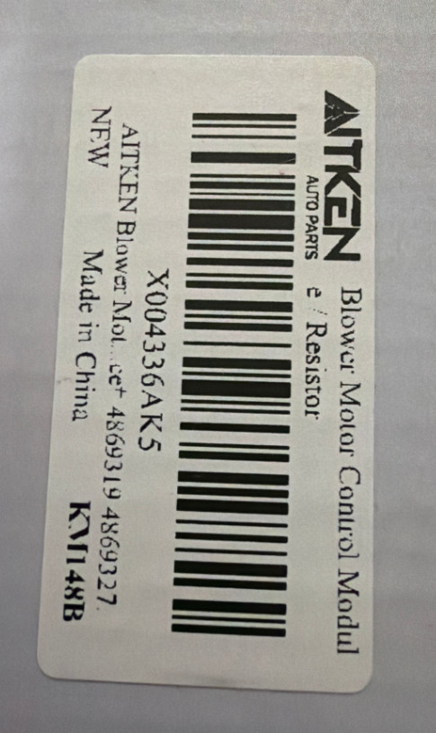AITKEN HVAC Blower Motor Resistor Control Module K1148B