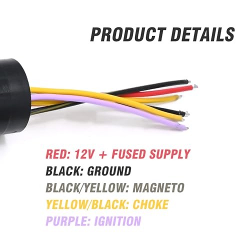 Ignition Switch, Boat Push to Choke 6 Wire Base Ignition Key Switch