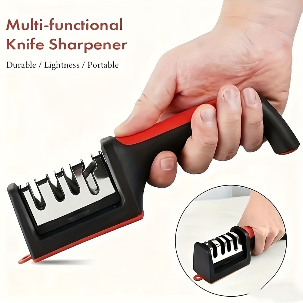 4-Stage Professional Manual Knife Sharpener Kitchen Tungsten Ceramic