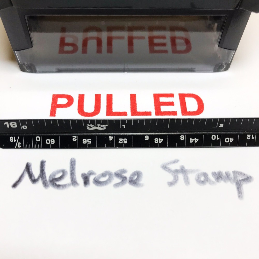 Pulled Rubber Stamp Red Ink Self Inking Ideal 4913
