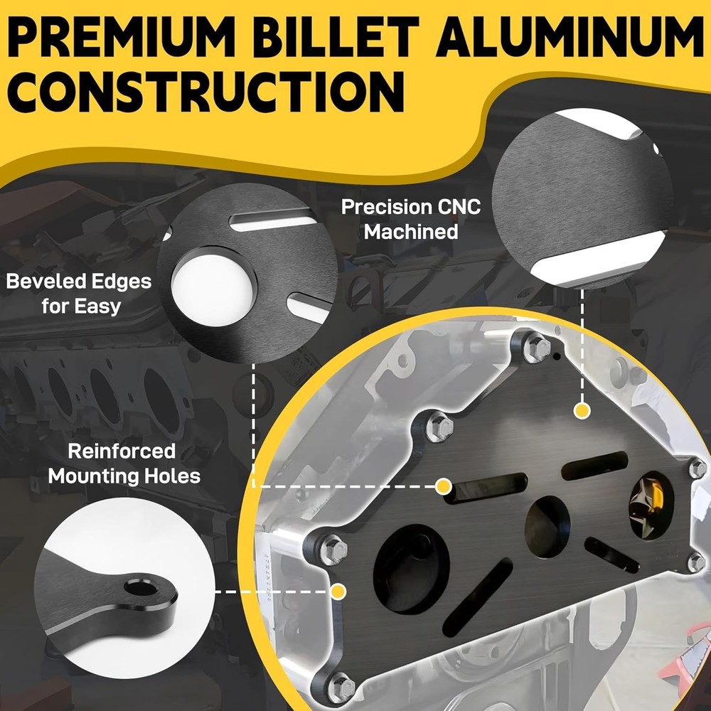 Heavy-Duty Engine Stand Adapter Plate - Complete Compatibility with Chevy SBC...