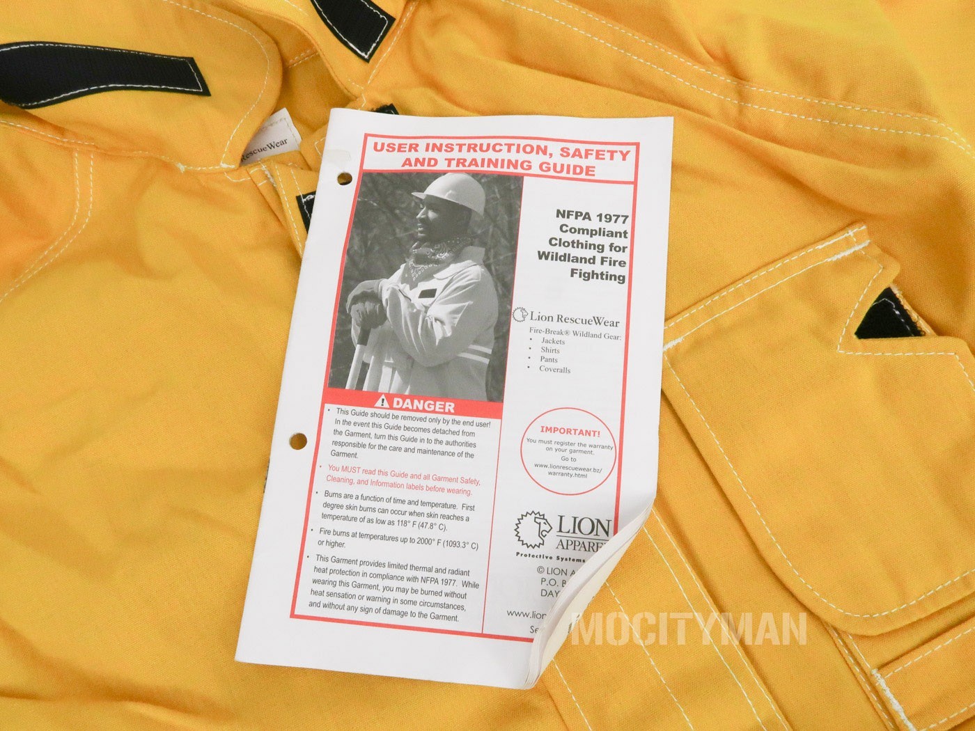 Lion Apparel Wildland Brush Fire Firefighter Aramid Jacket Coat Large Regular