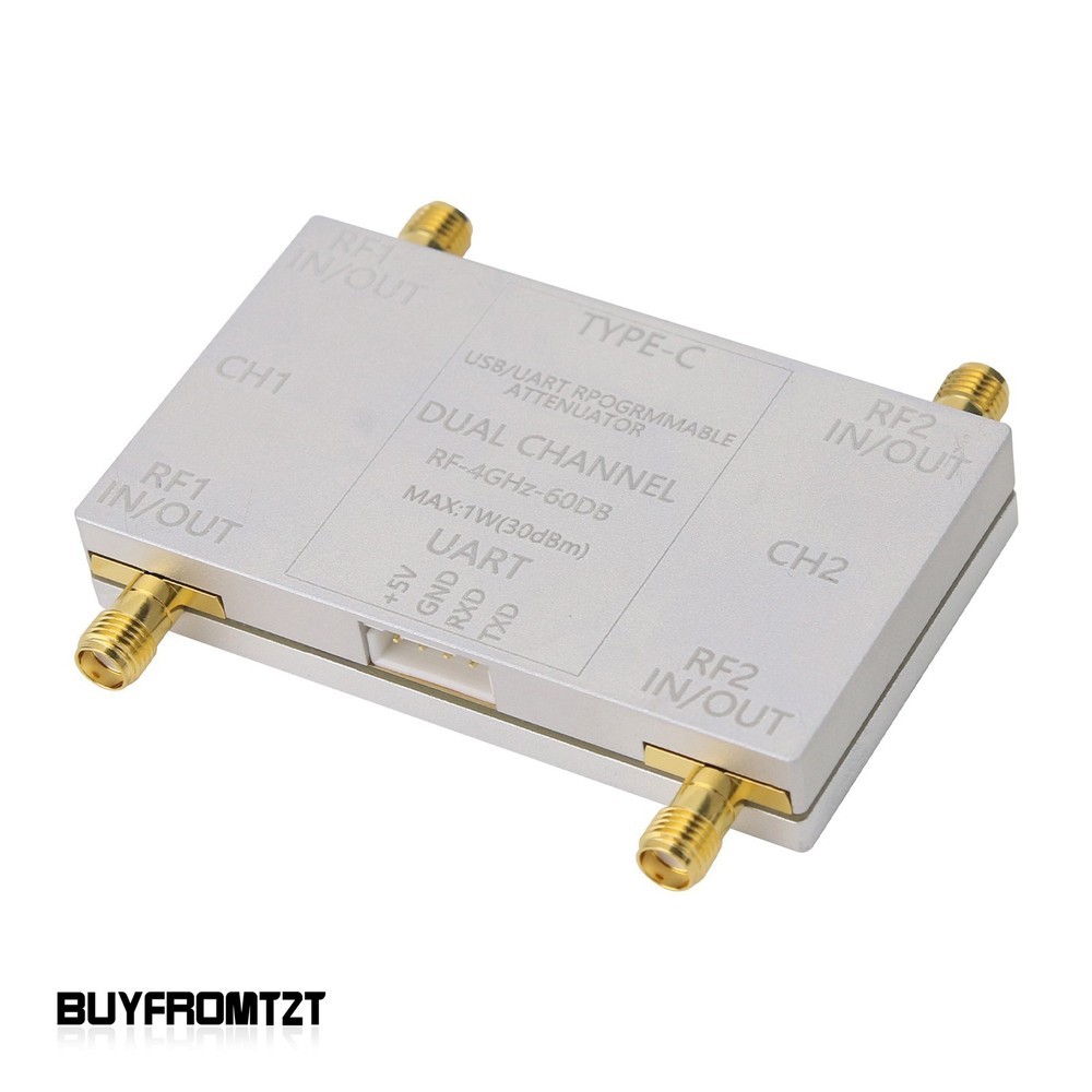 RF-4GHz-60DB Programmable Attenuator RF Attenuator (Main Unit + Type-C Cable)
