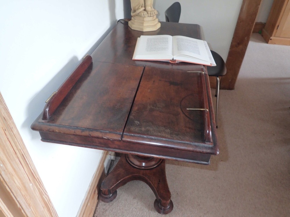 Antique Mahogany Extending (height) Double sided Reading table