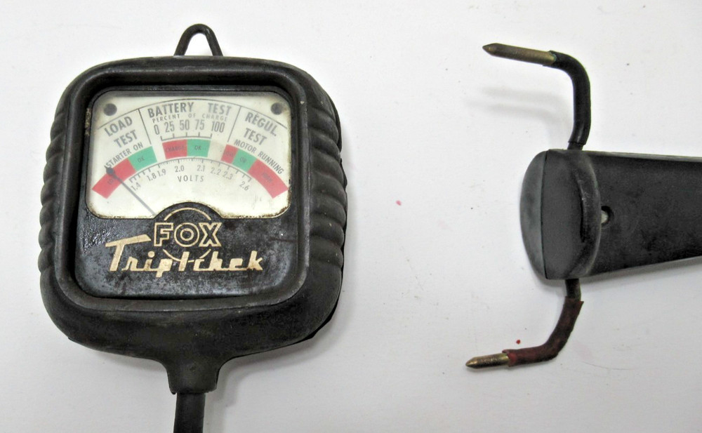 VINTAGE FOX TRIPLCHEK BATTERY TESTER