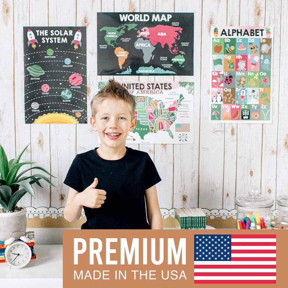 Hadley Designs 16 Educational Laminated Classroom Posters - Learning Charts
