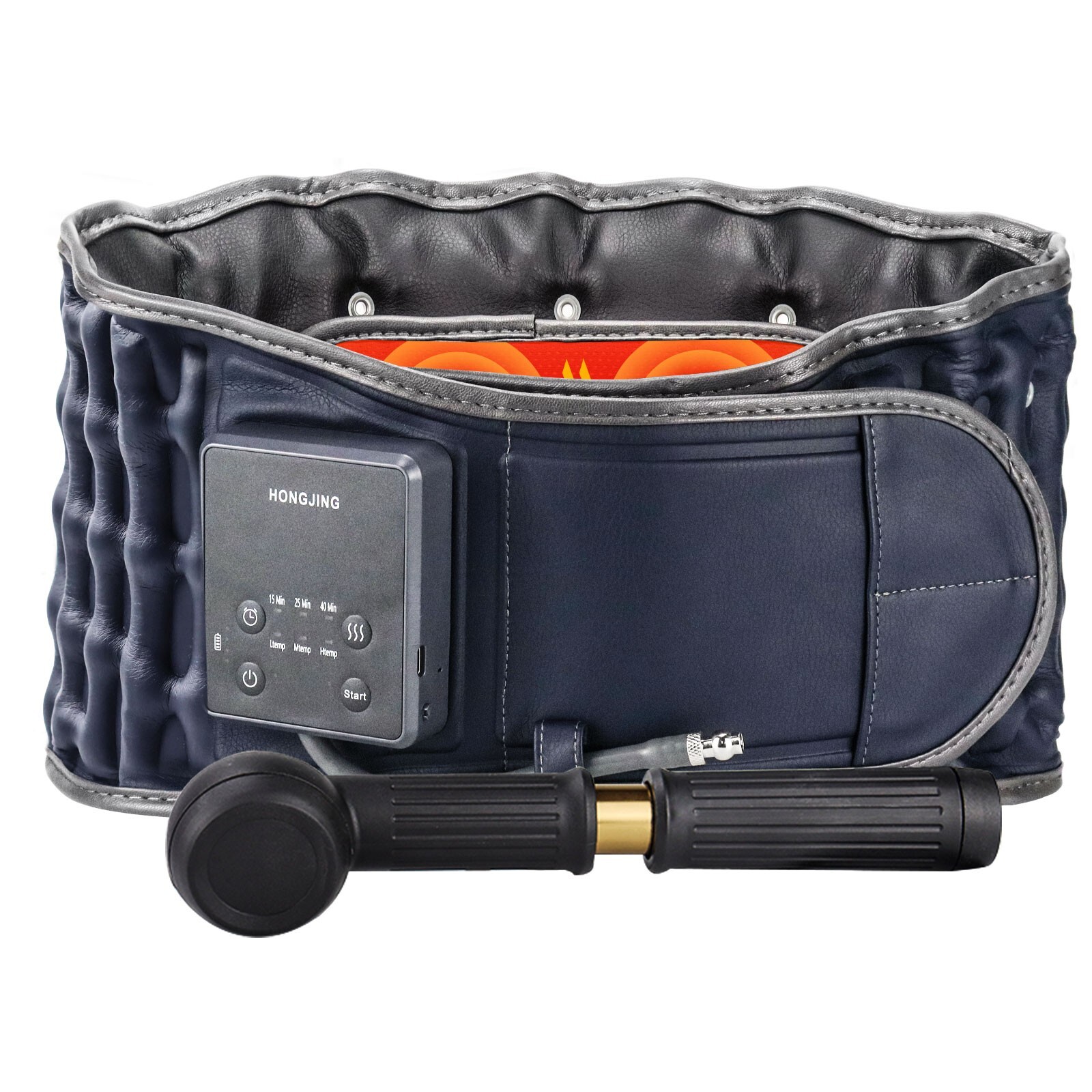 Inflatable Back Massager Belt with Heating & Vibration for Back Pain Relief