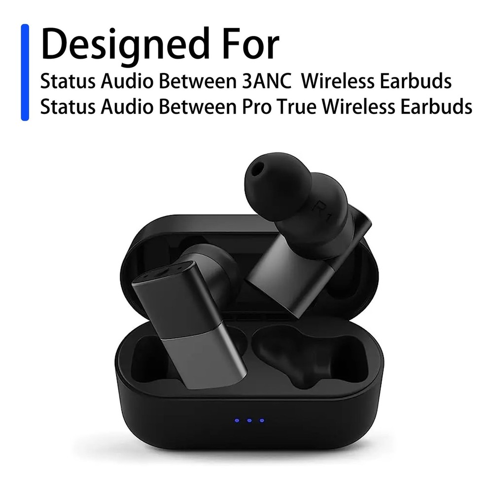 NANLANFAN Replacement Foam Ear Tips for Status Audio Between Black