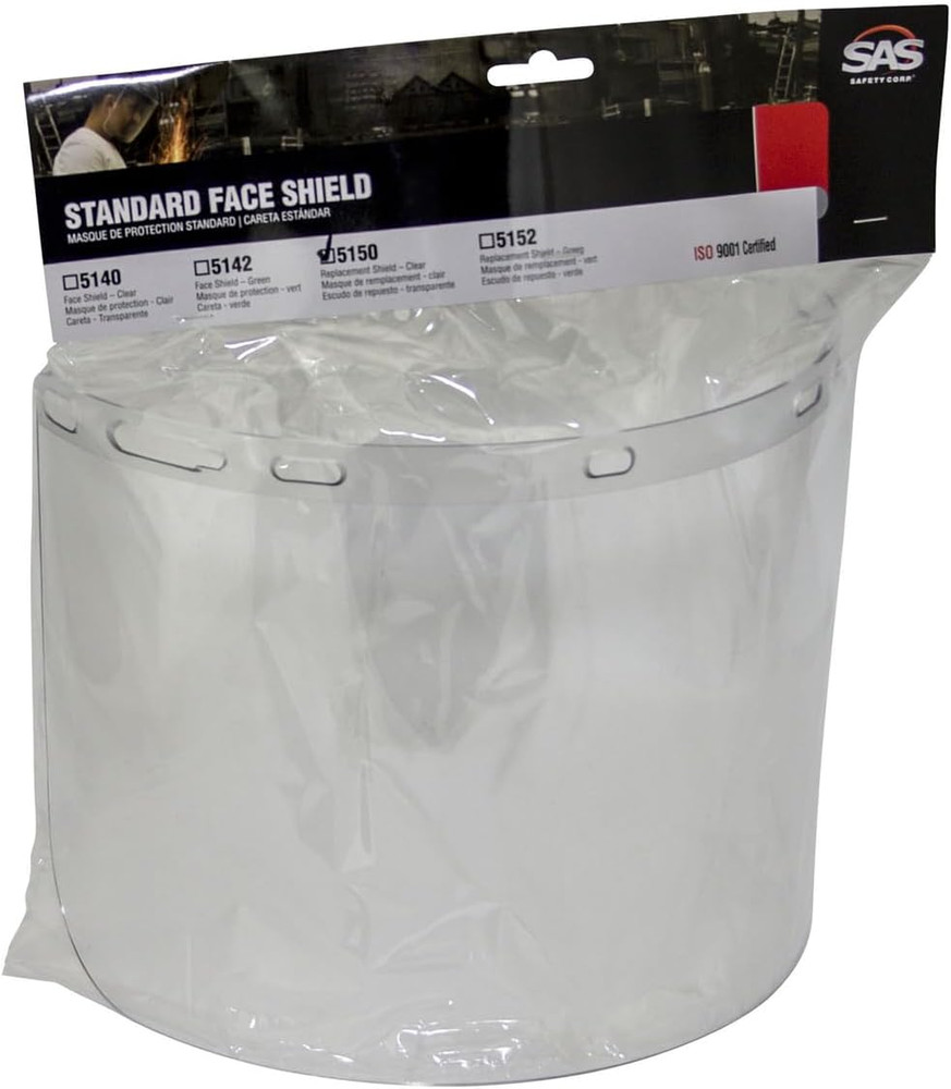 SAS Safety 5150 Replacement Face Shield for 5140, Clear, Small