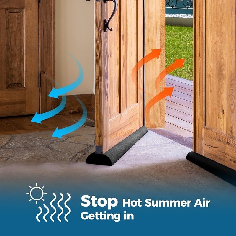 Adjustable Draft Stopper Triangular Door Guard Wind Dust Sound Blocker New