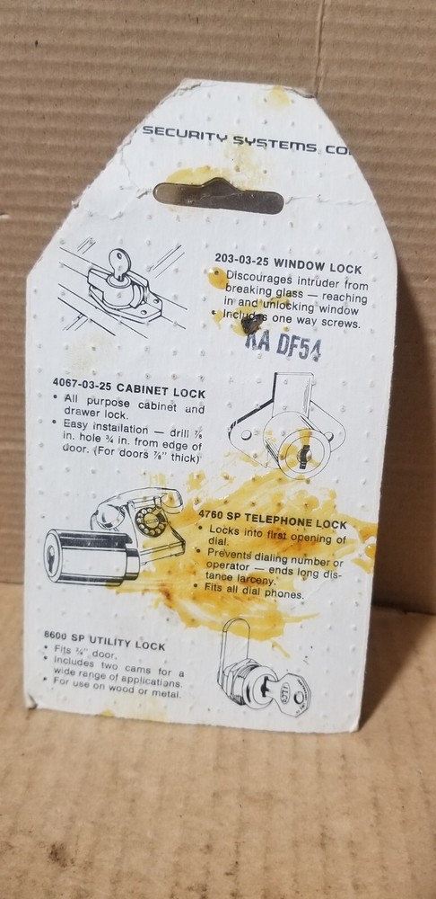 ilco Unican Security Products Brass Security Window Lock. NOS-Damaged packaging