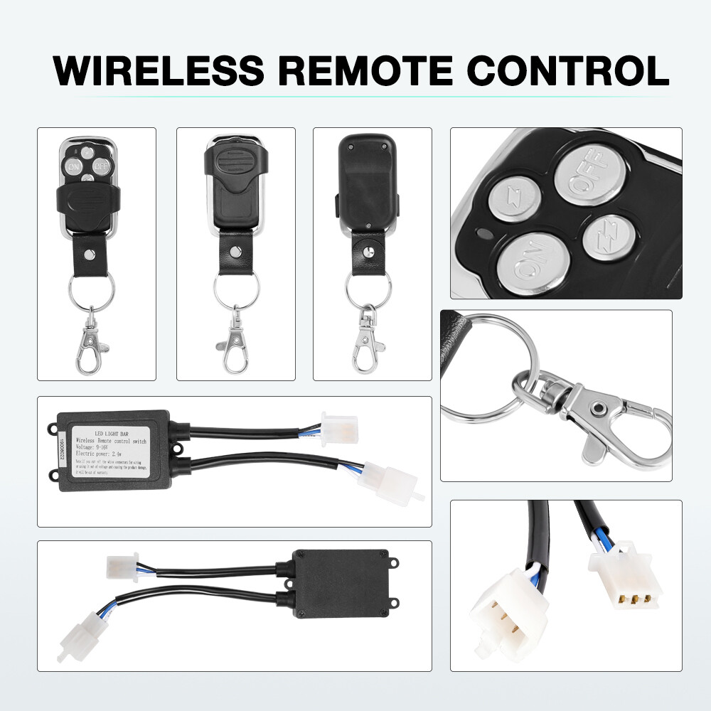 Strobe Switch Wireless Remote Control For Wiring Harness Kit LED Light Bar 12V