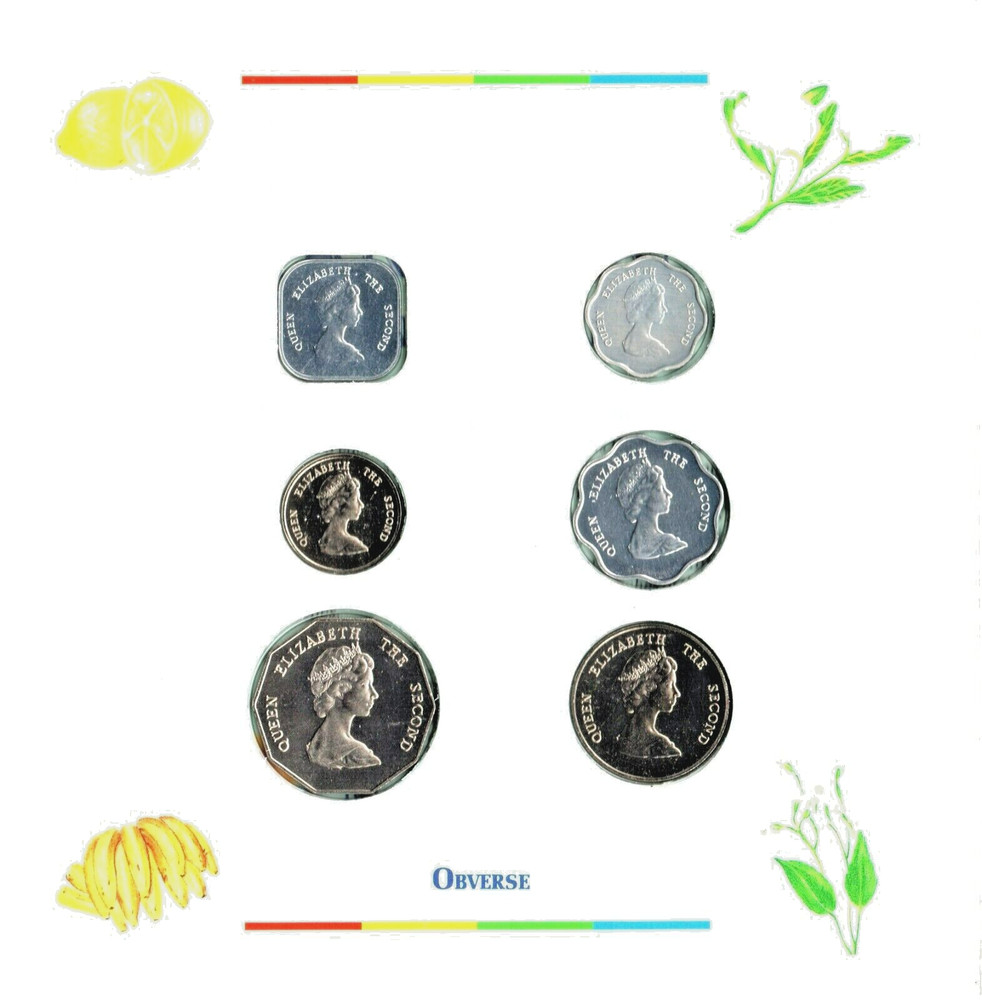 1991 Eastern Caribbean Brilliant Uncirculated 6 Coin Set