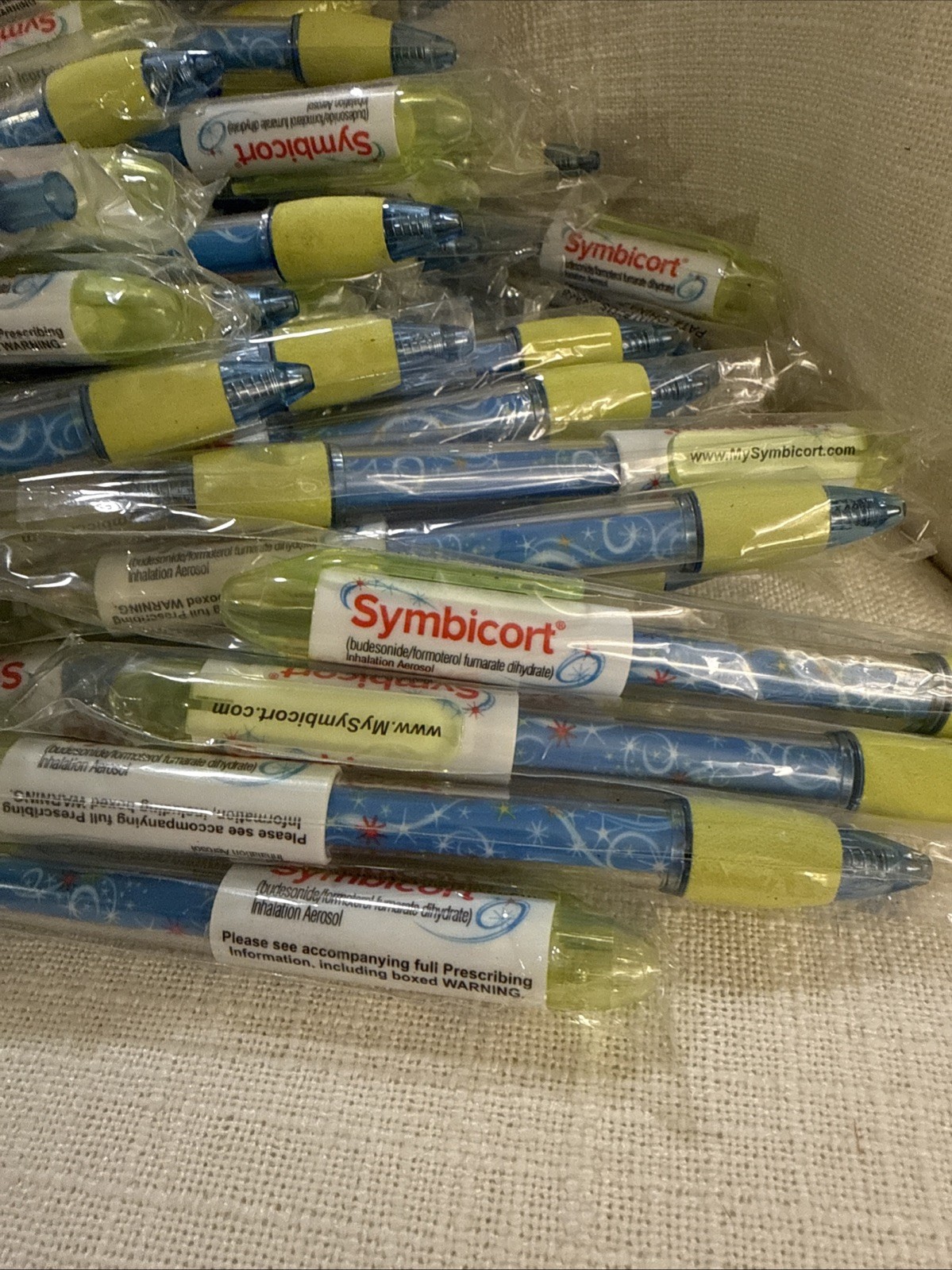 Pharmaceutical Drug Rep Collectible Promo Pens Symbicort Lot Of 100