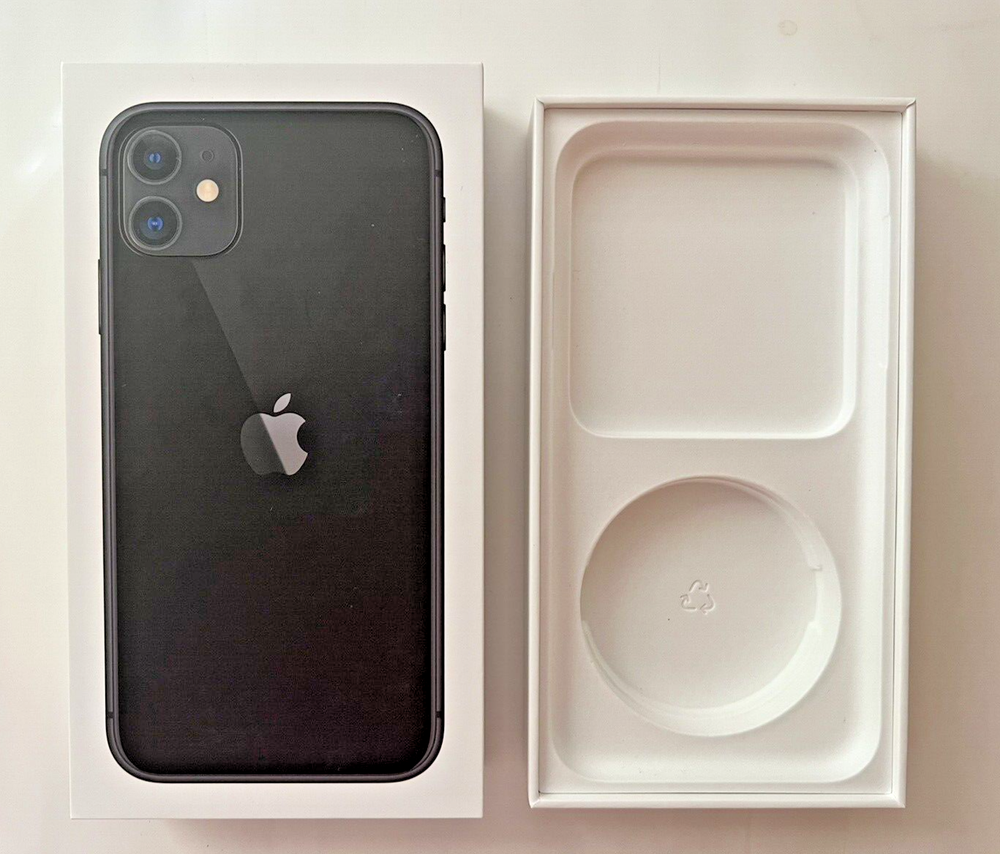 iPhone 11 EMPTY BOX ONLY 64 Gb Black Retail Packaging Excellent