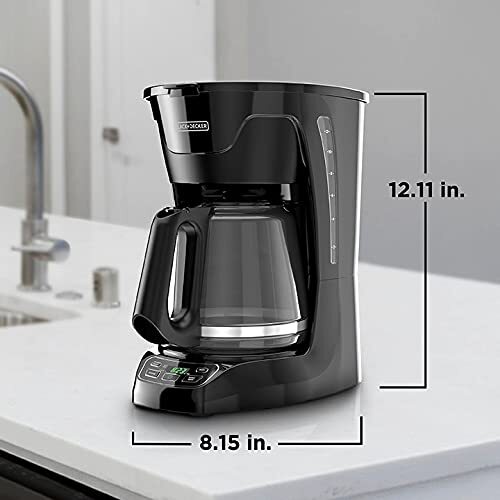 BLACK+DECKER CM1110B 12-Cup* Programmable Coffeemaker, Black