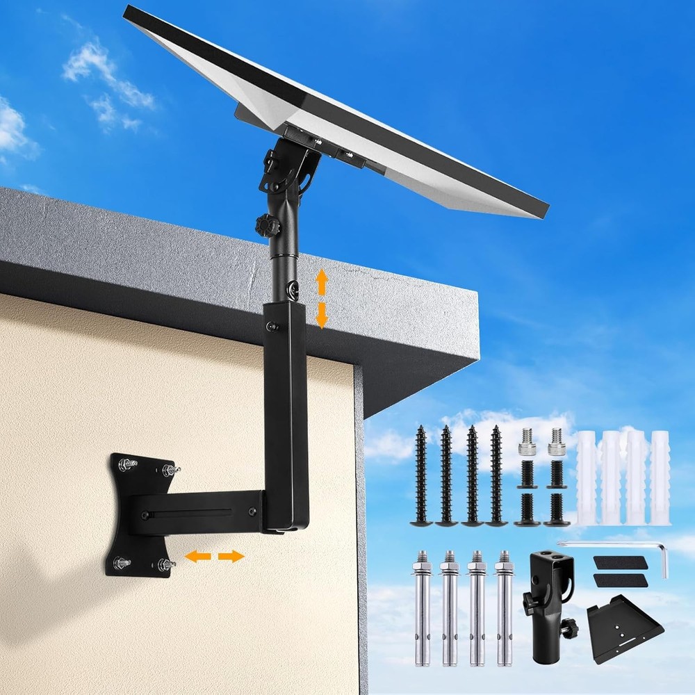 Starlink Mount, Adjustable Wall Mount Gen 3 with Telescoping Black