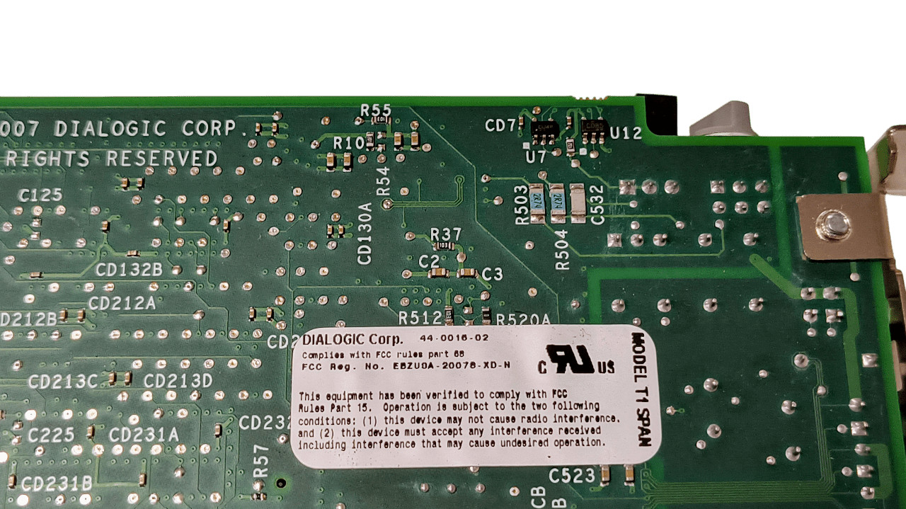 44-0016-02 Dialogic T1 SPAN Media Processing Board