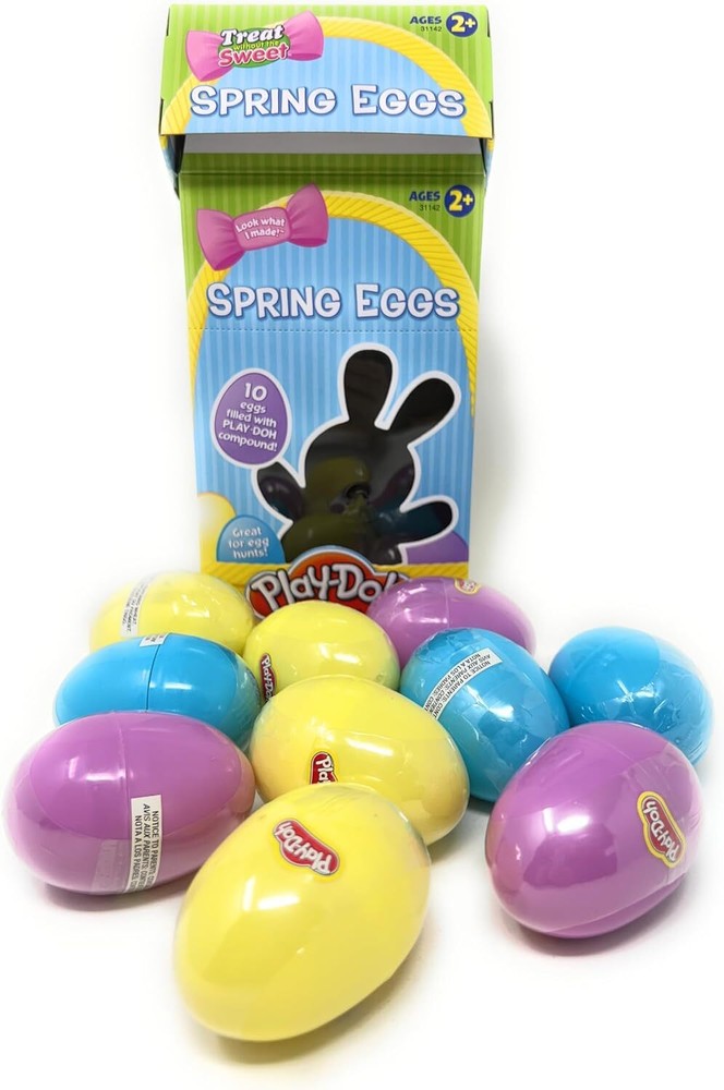 *** PLAY-DOH SPRING EASTER EGGS, 10 EGGS WITH SURPRISE COLORS INSIDE - NEW ***