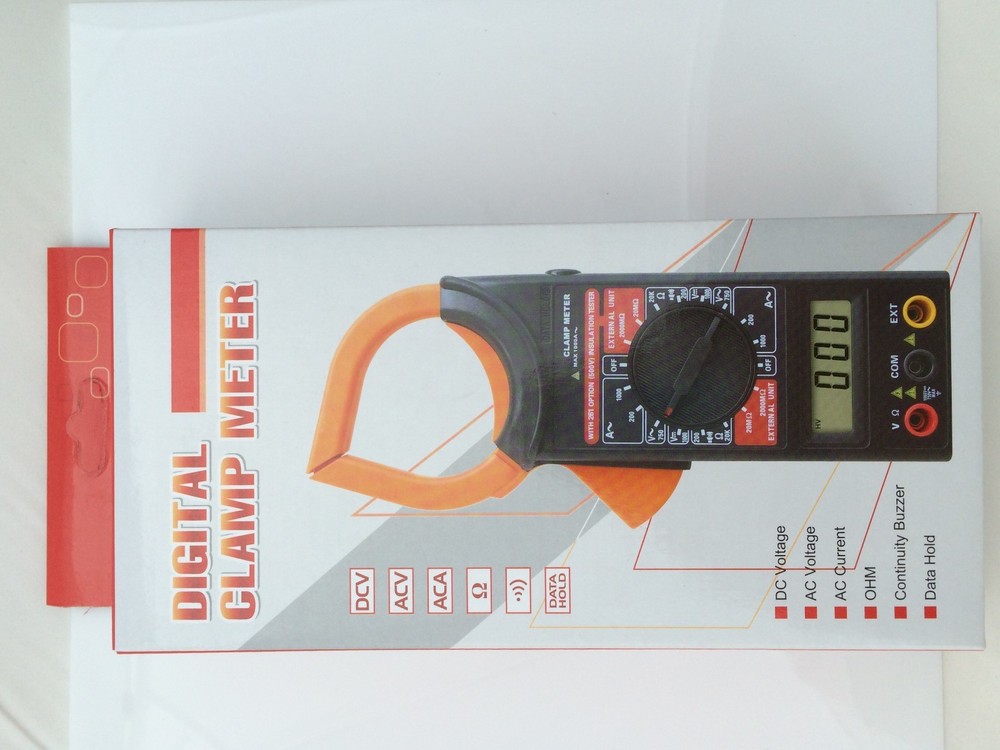 New DT266 Digital Clamp Meter ACDC Multimeter Ohmmeter Current Continuity Buzzer