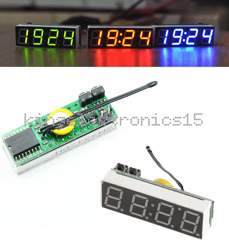 3 in 1 LED DS3231SN digital Clock Temperature Voltage Module High Accuracy