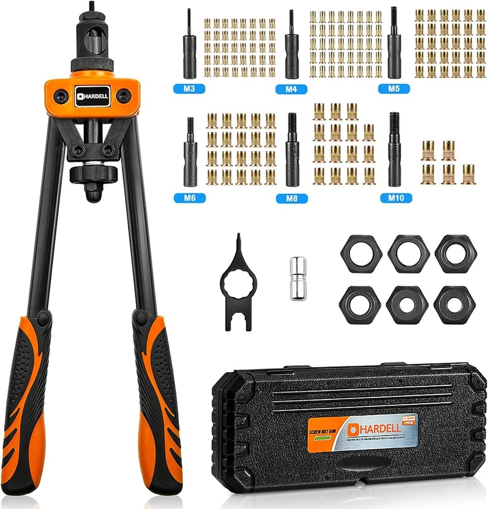 Rivet Nut Pliers Set, 14" Riveter Set, Threaded Riveting Pliers Set with 6 Thread...