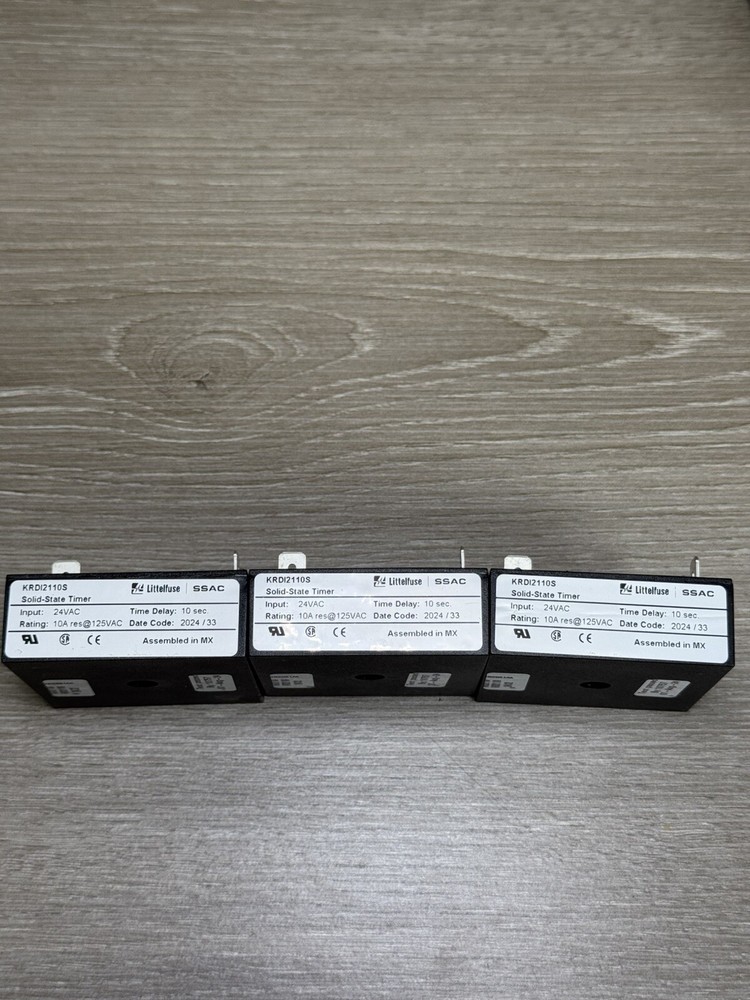 Littelfuse KRDI2110S Time Delay Relay 3 Pack