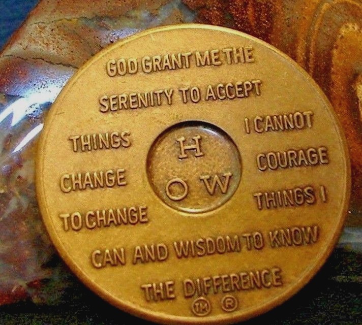 Alcoholics Anonymous 9 Year Bronze HOW Medallion Coin Token AA