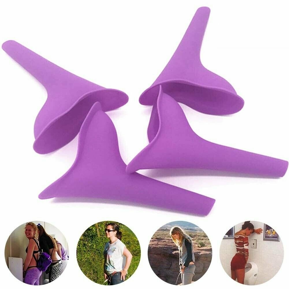 5Pcs Portable Female Ladies Urinal Funnel Camping Travel Toilet Stand Pee Device