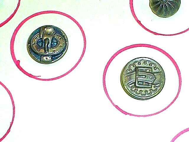 TWO SHEETS ANTIQUE BUTTONS